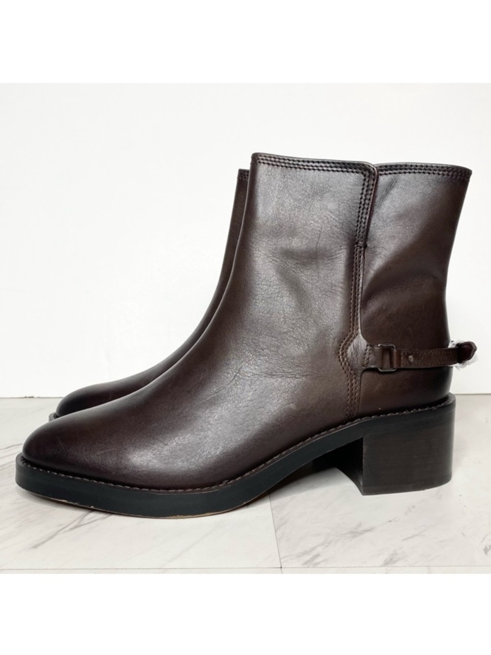 New! Franco Sarto Colt Brown Leather Bootie 10M